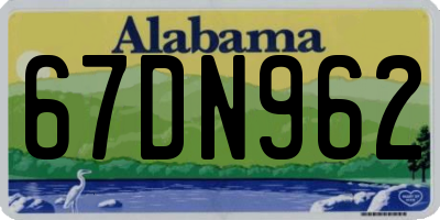 AL license plate 67DN962