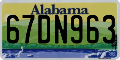 AL license plate 67DN963