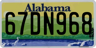 AL license plate 67DN968
