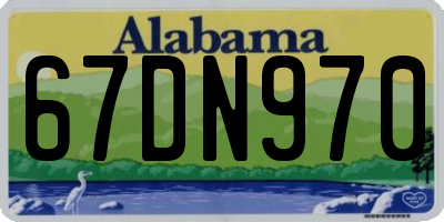 AL license plate 67DN970