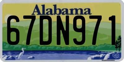 AL license plate 67DN971
