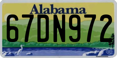 AL license plate 67DN972