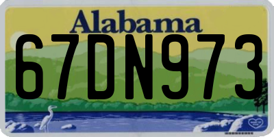 AL license plate 67DN973