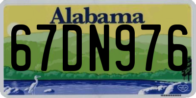 AL license plate 67DN976