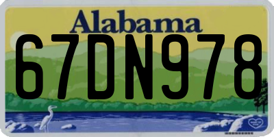 AL license plate 67DN978