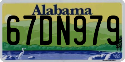 AL license plate 67DN979