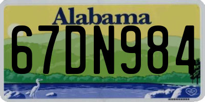 AL license plate 67DN984