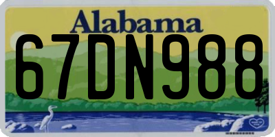 AL license plate 67DN988