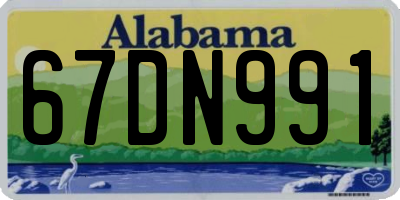 AL license plate 67DN991