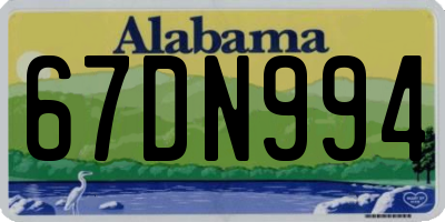 AL license plate 67DN994
