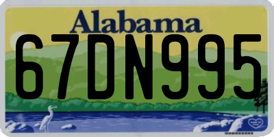 AL license plate 67DN995