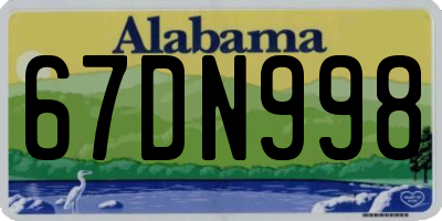AL license plate 67DN998