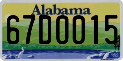 AL license plate 67DO015