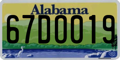 AL license plate 67DO019