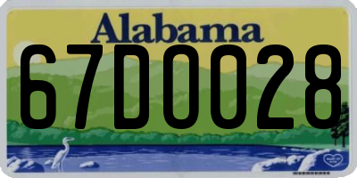 AL license plate 67DO028