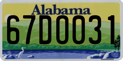 AL license plate 67DO031