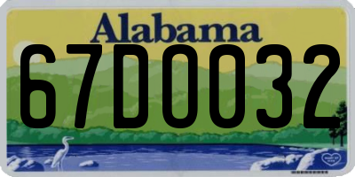 AL license plate 67DO032