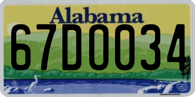AL license plate 67DO034