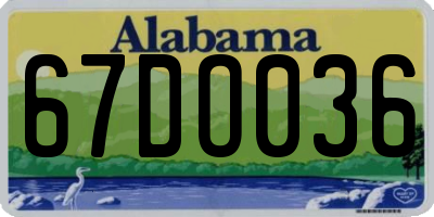 AL license plate 67DO036