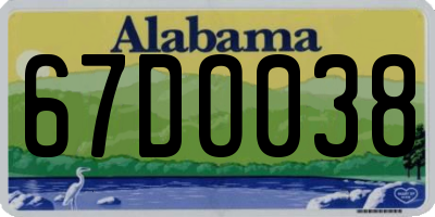 AL license plate 67DO038