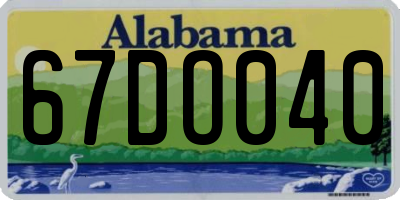 AL license plate 67DO040