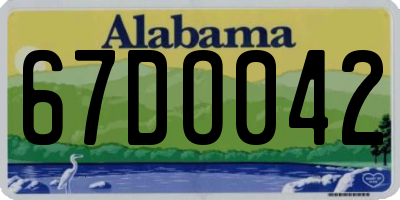 AL license plate 67DO042