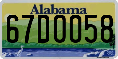 AL license plate 67DO058
