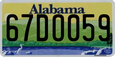 AL license plate 67DO059