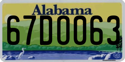 AL license plate 67DO063