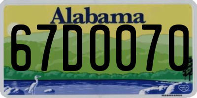 AL license plate 67DO070
