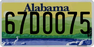 AL license plate 67DO075