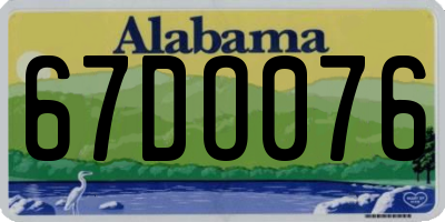 AL license plate 67DO076