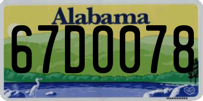 AL license plate 67DO078