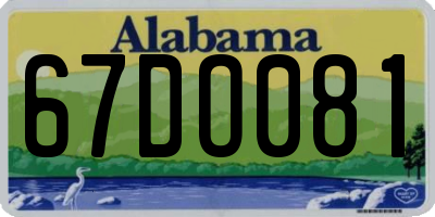 AL license plate 67DO081