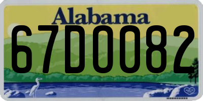 AL license plate 67DO082