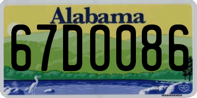 AL license plate 67DO086