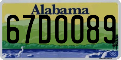 AL license plate 67DO089
