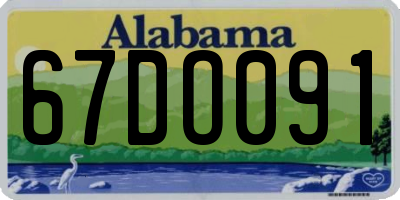 AL license plate 67DO091