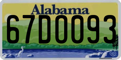AL license plate 67DO093