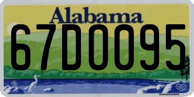 AL license plate 67DO095