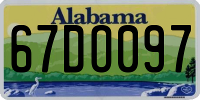 AL license plate 67DO097