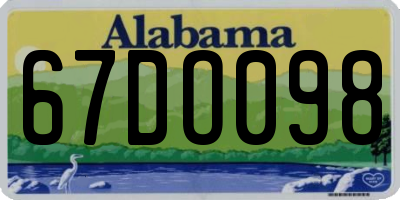 AL license plate 67DO098