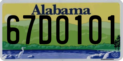 AL license plate 67DO101