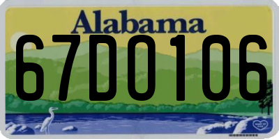 AL license plate 67DO106