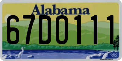 AL license plate 67DO111