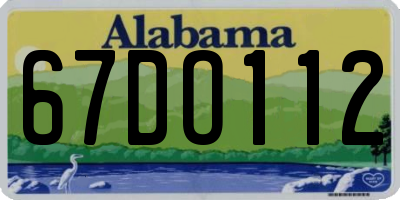 AL license plate 67DO112