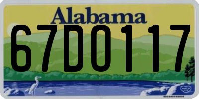 AL license plate 67DO117