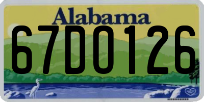 AL license plate 67DO126