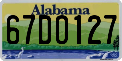 AL license plate 67DO127