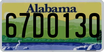 AL license plate 67DO130